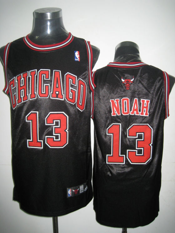 NBA Chicago Bulls 13 Joakim Noah Authentic Black Jersey